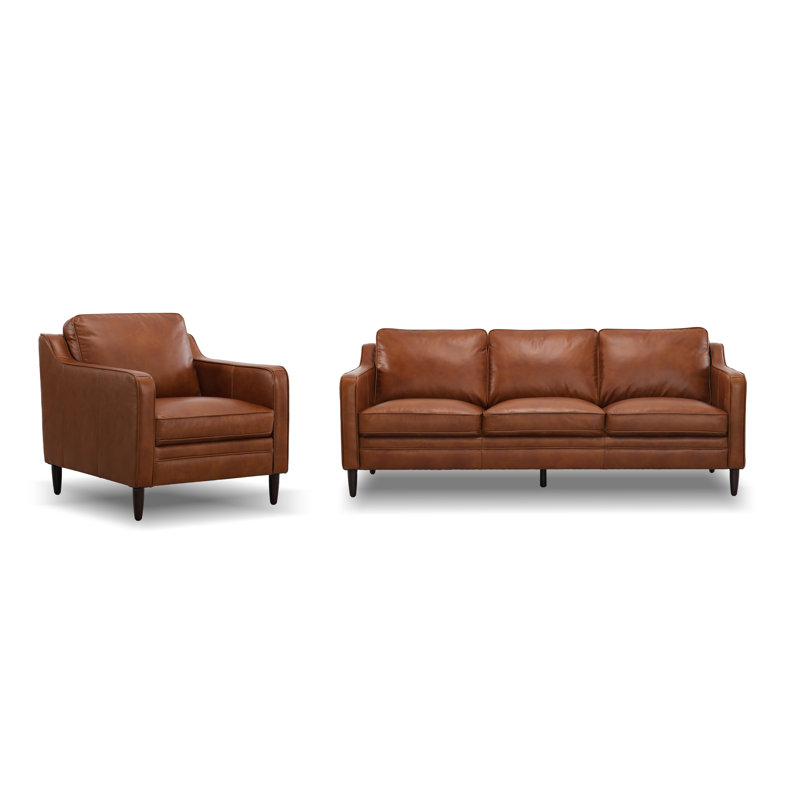 Sand & Stable™ Ashtabula 2-Piece Top Grain Leather Accent Chair